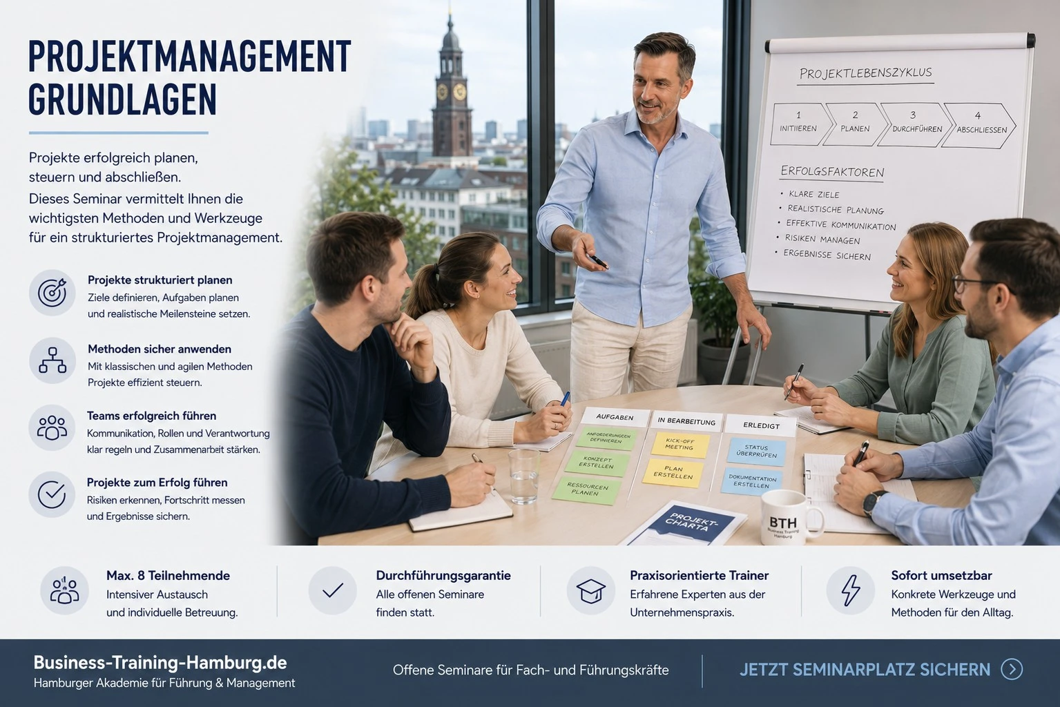 Projektmanagement Grundlagen – offenes Projektmanagement-Seminar in Hamburg