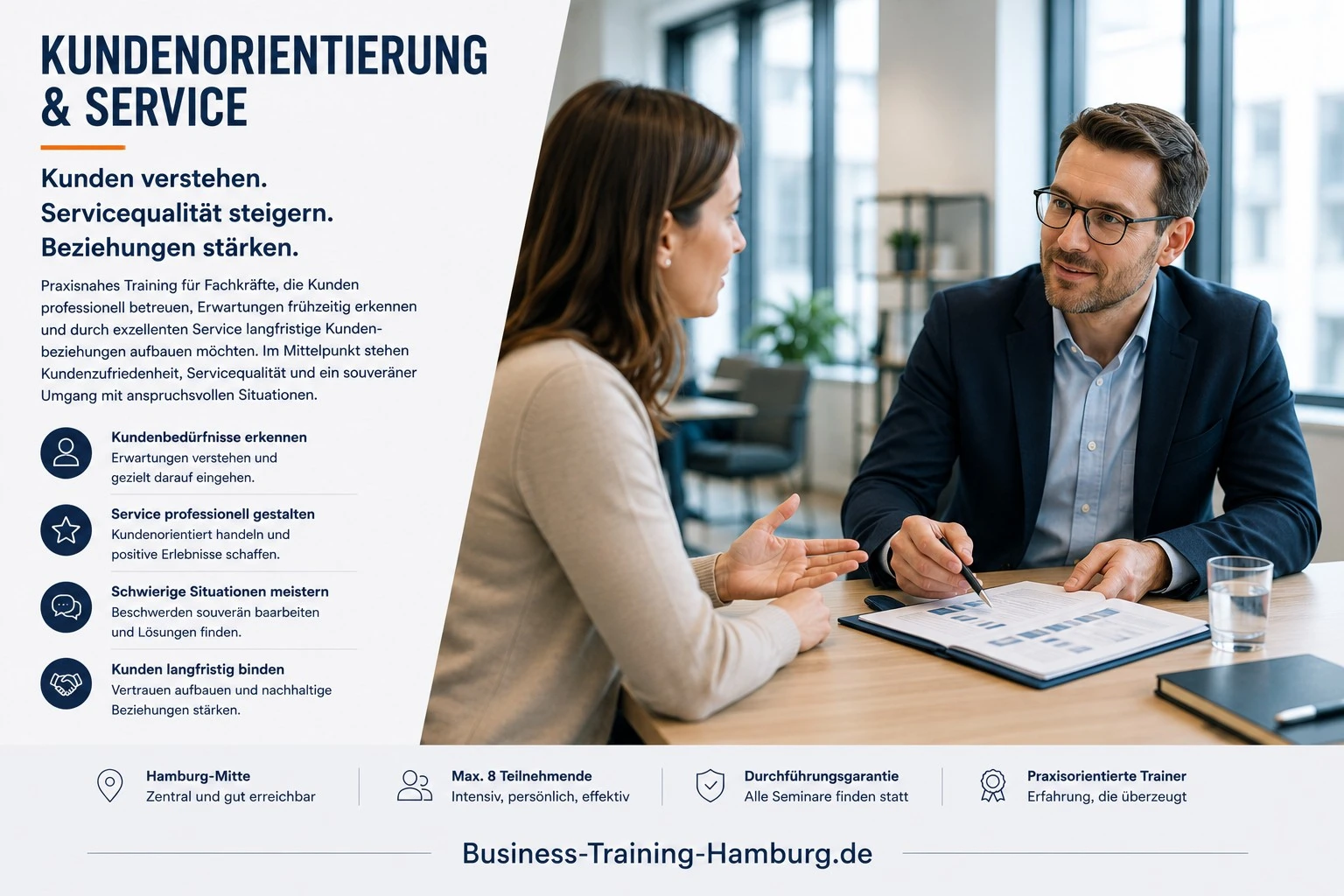 Kundenorientierung – offenes Seminar für Fachkräfte in Hamburg