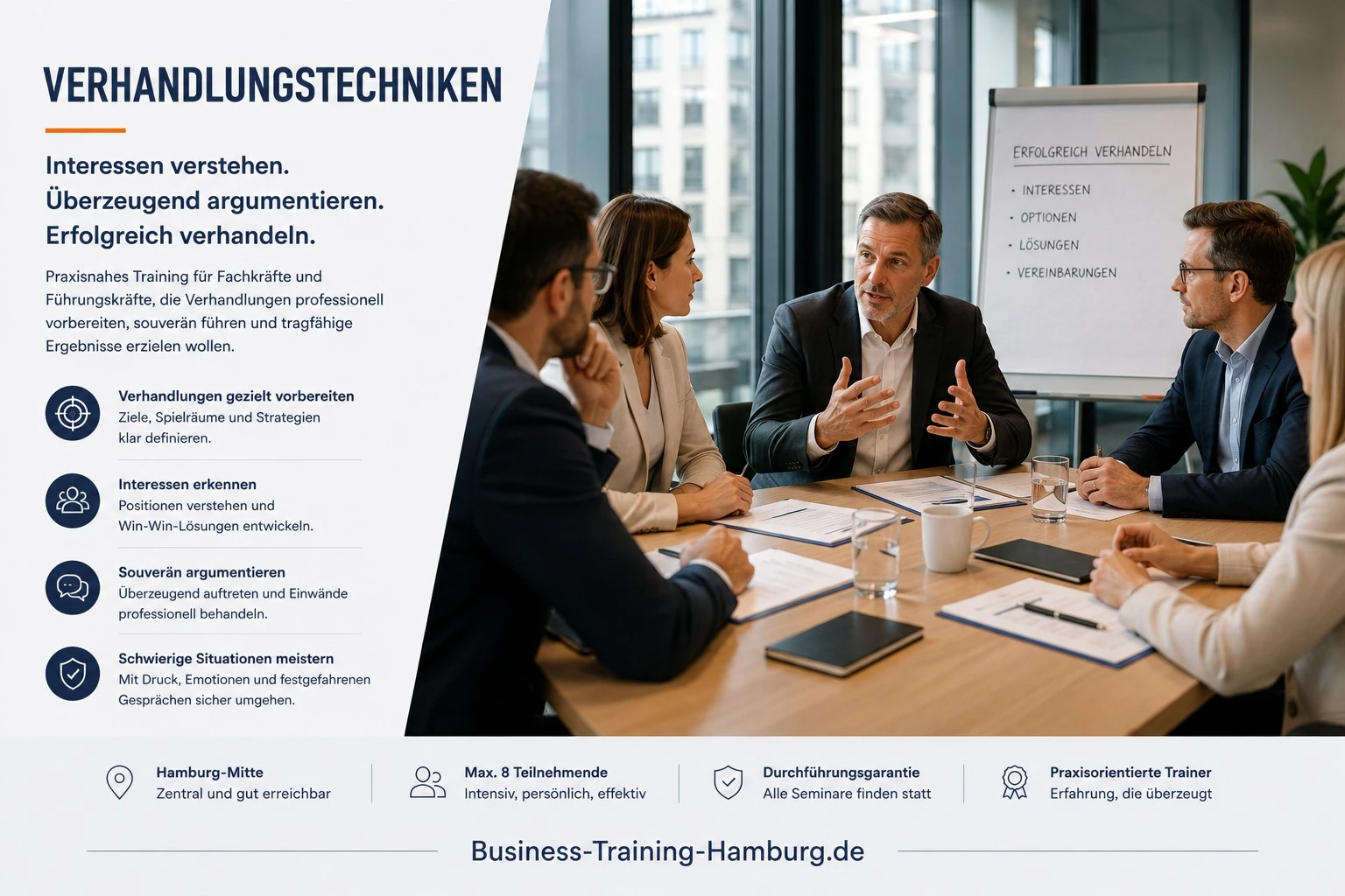 Verhandlungstechniken – offenes Seminar für Fachkräfte in Hamburg